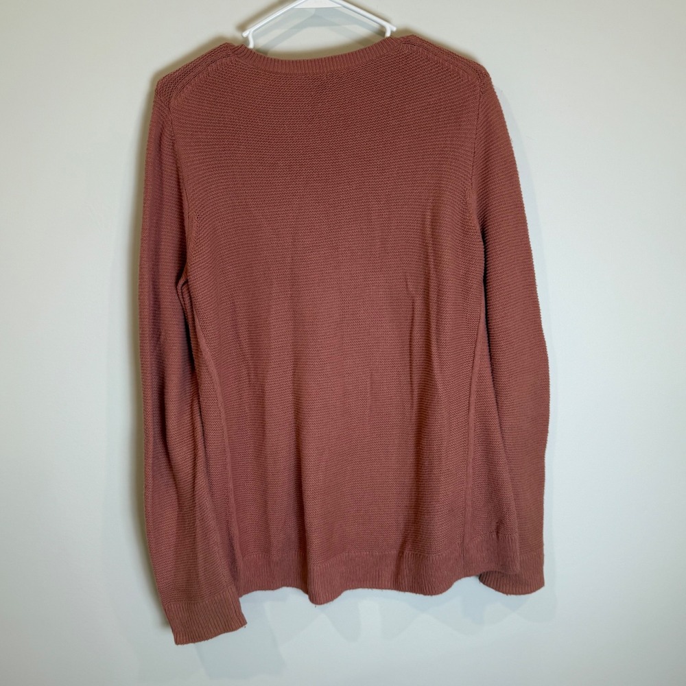 Madewell Women's Sweater Pullover‎ Long Sleeve Crew Neck Pinkish Brown Size L - Picture 2 of 6